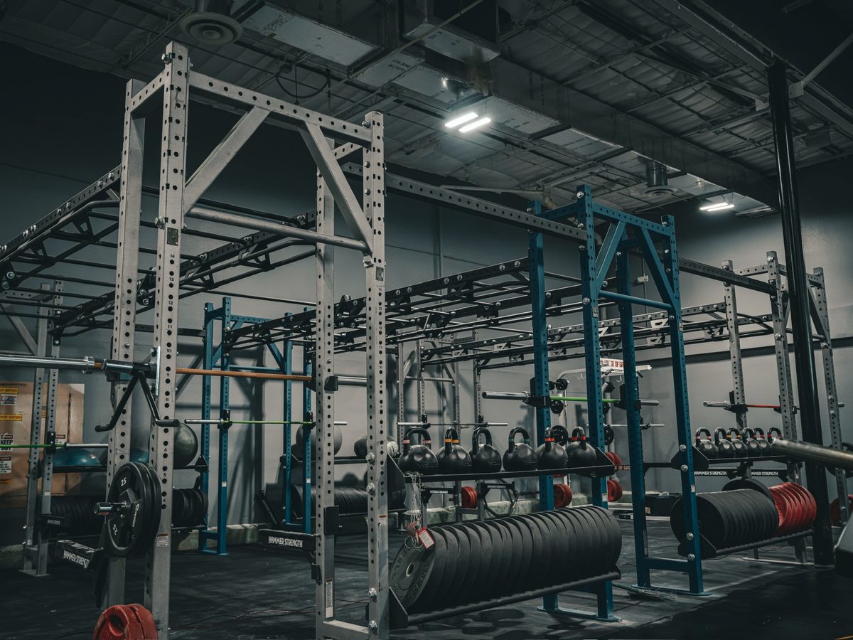 Power racks, kettlebells, and training rigs at House of Gainz Hub (Austin)